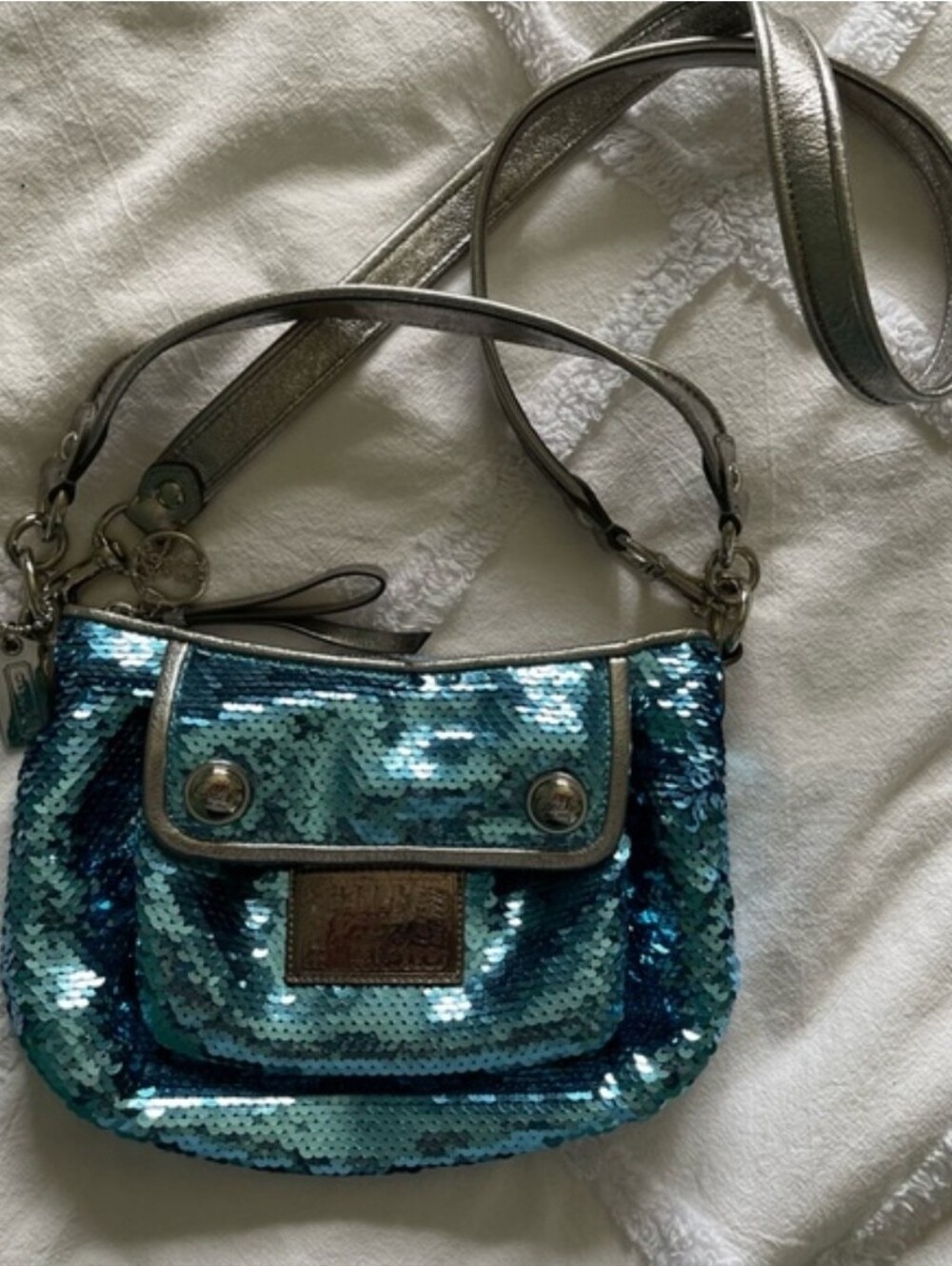 Vintage Y2K Sequin Coach Poppy Purse